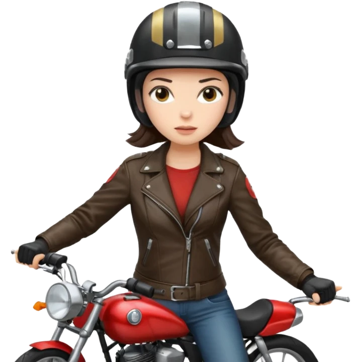 Wife being impatient on a bike emoji