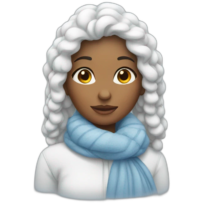 Snowy Young lady emoji