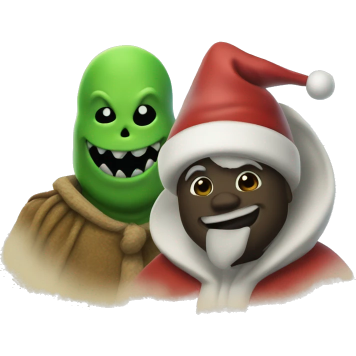 Santa and oogie boogie emoji