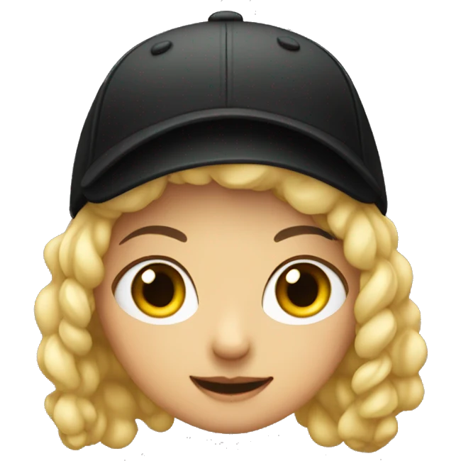 girl in black cap say yeee emoji