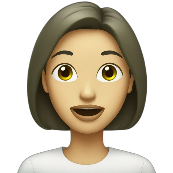 Woman with cucumber in mouth emoji