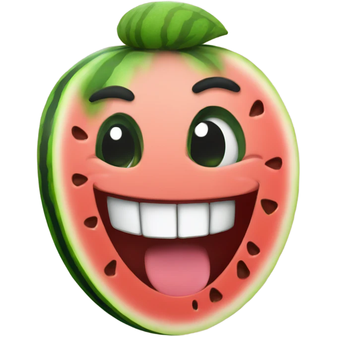 Watermelon smiling emoji