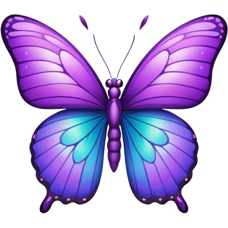 Purple butterfly in emoji emoji
