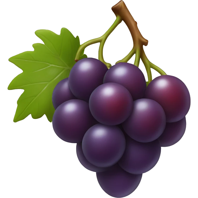 one single red grape emoji