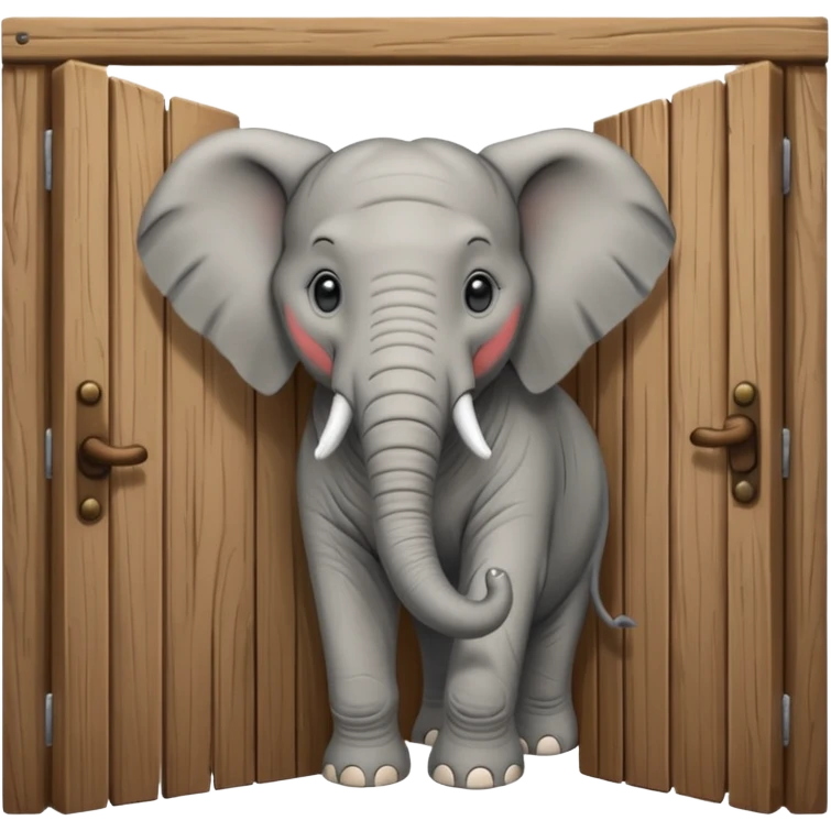 elephant next to a door emoji