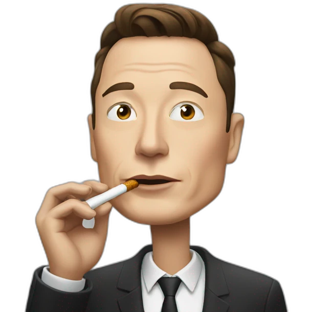 Elon Musk smoking emoji