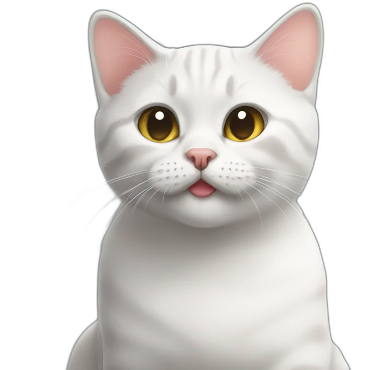 british short-hair cat kissing emoji