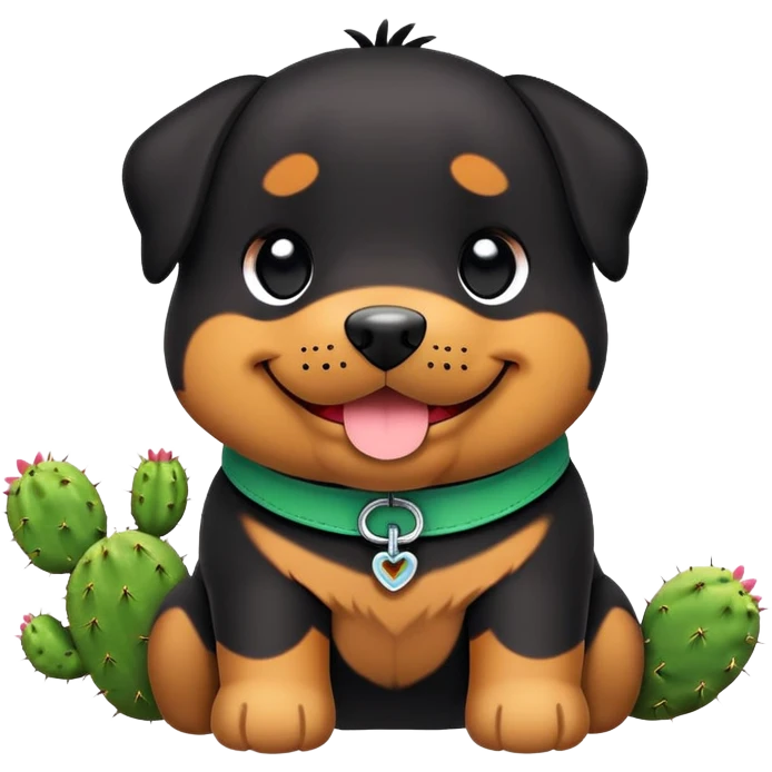 toki doki cactus rotweiler dog emoji