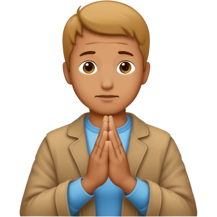 make praying man emoji looks exactly using default iphone emoji icons like man, and pray hands emoji
