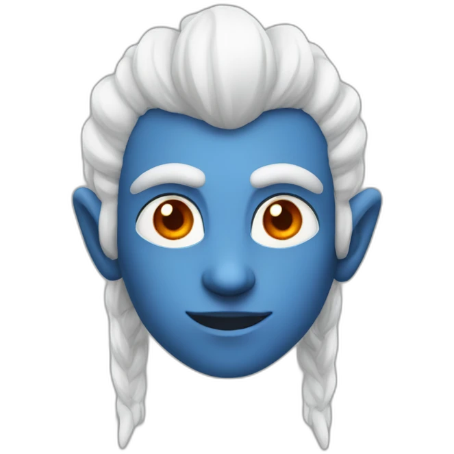 Blue-Elf-White-Mohawk-Orange-Eyes emoji
