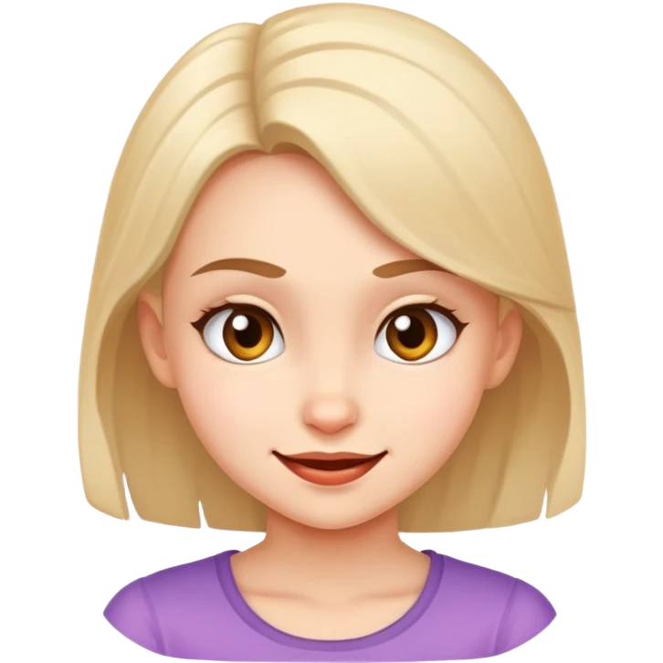 mischievous girl with a smirk emoji