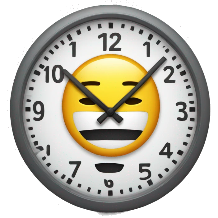 clocks which shows 11:55 and the deadline sign emoji