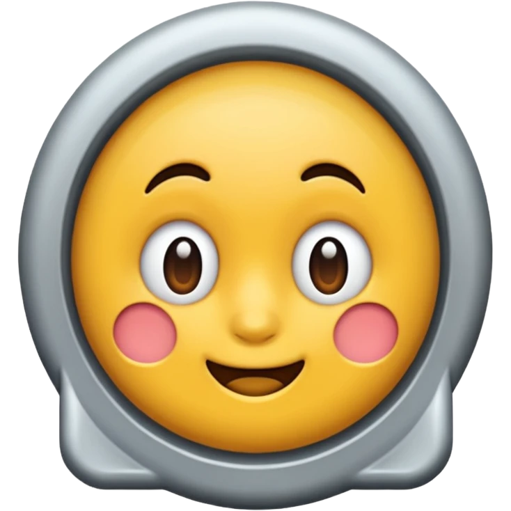 Berwarna putih berbulu dan lucu emoji
