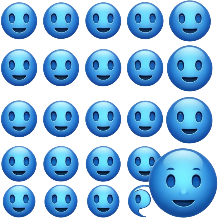 Blue emoji emoji