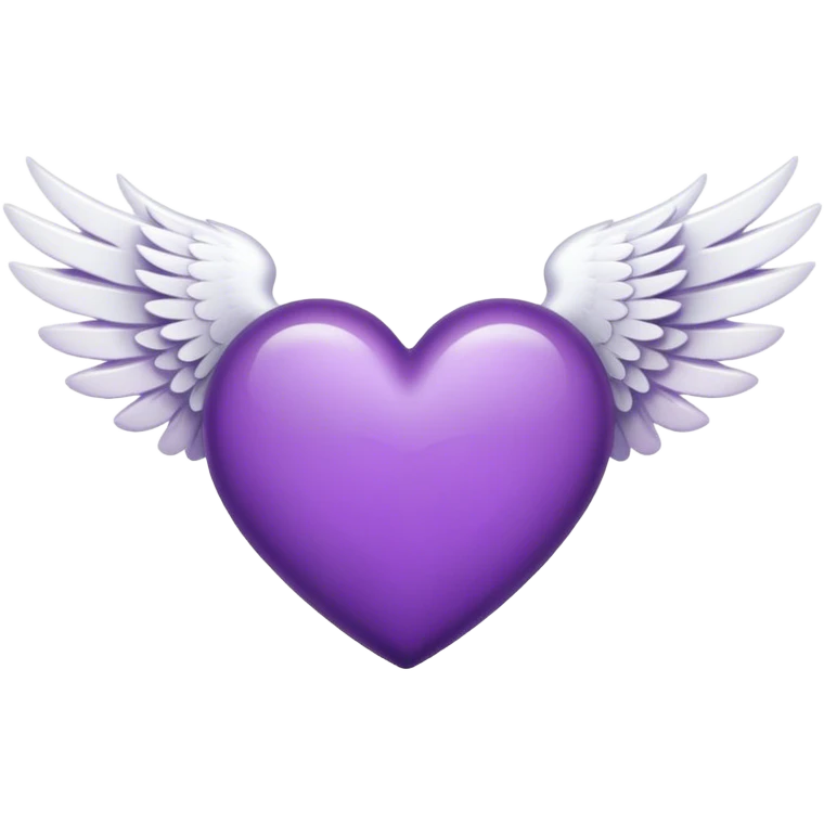 Purple Heart with wings emoji