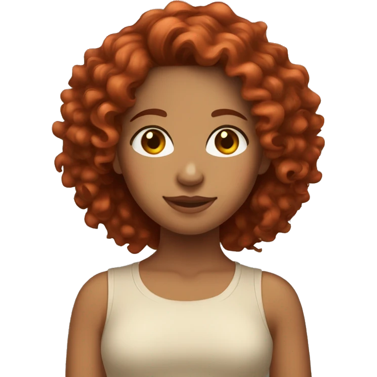 tan hispanic girl with red curly hair  emoji
