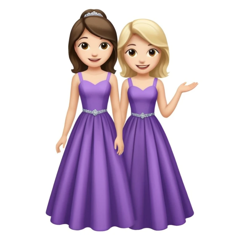 girls in a prom emoji