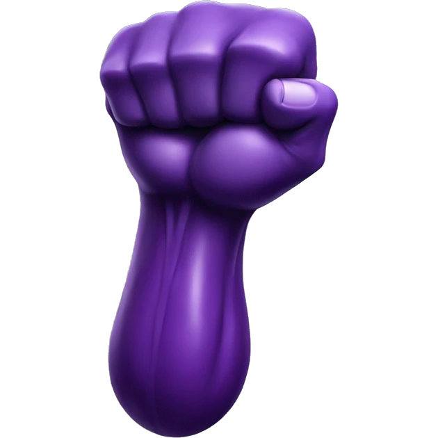 muscle arm, eggplant emoji