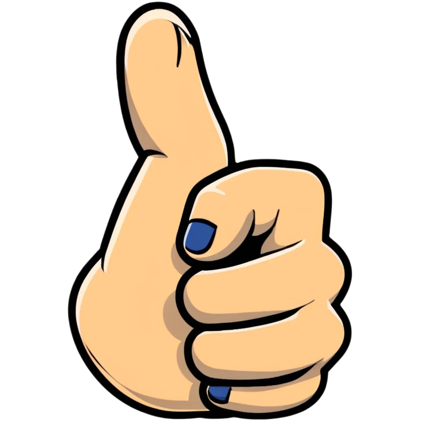 5 star review with thumbs up emoji