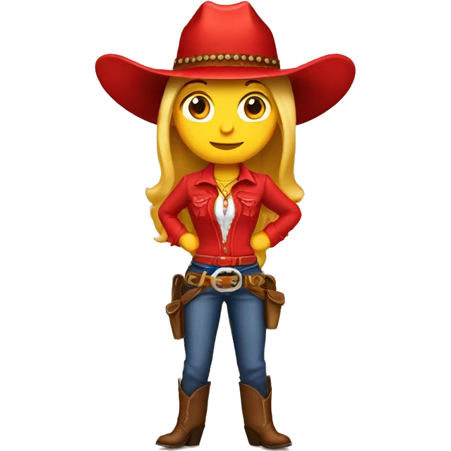 red cowgirl  emoji