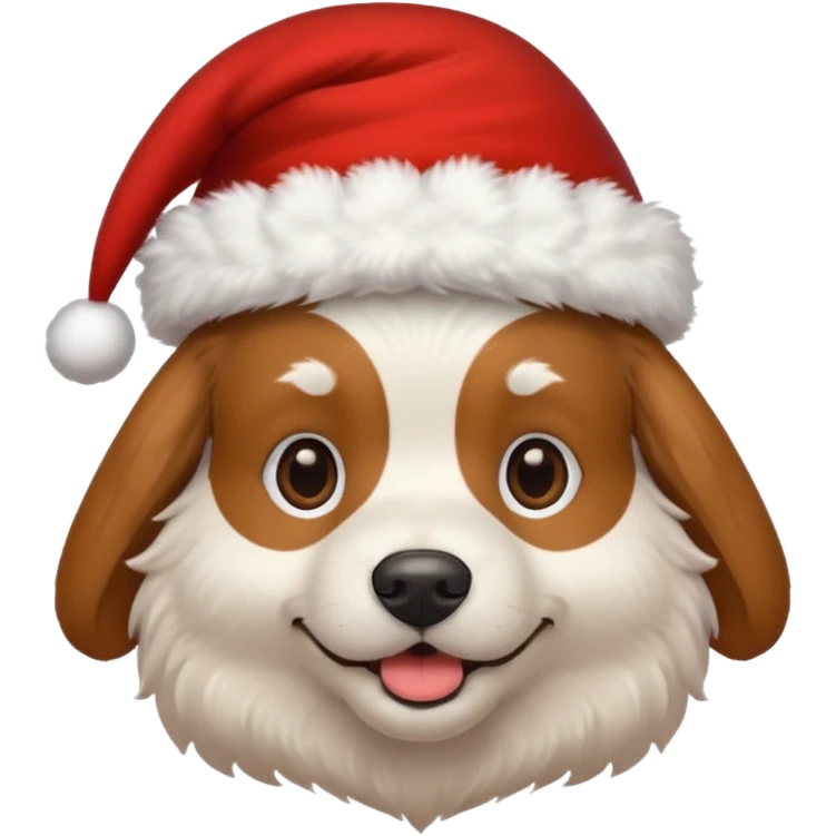 Hondje met kerstmuts emoji