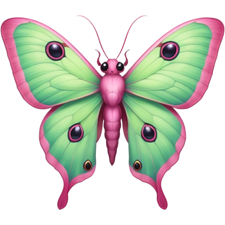 pink luna moth  emoji