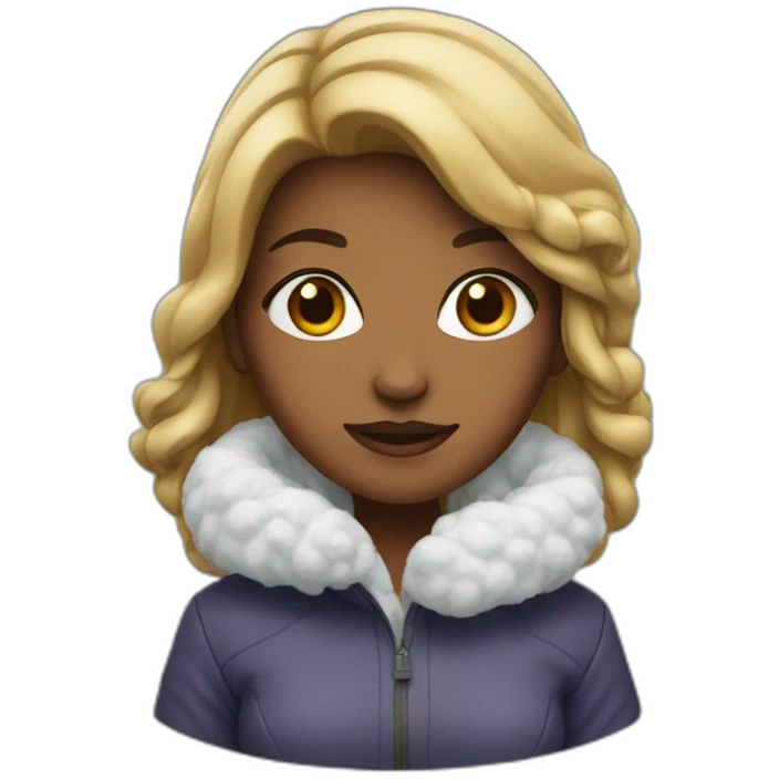 woman snow emoji