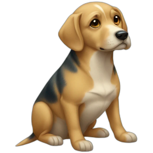 chien sur poisson emoji
