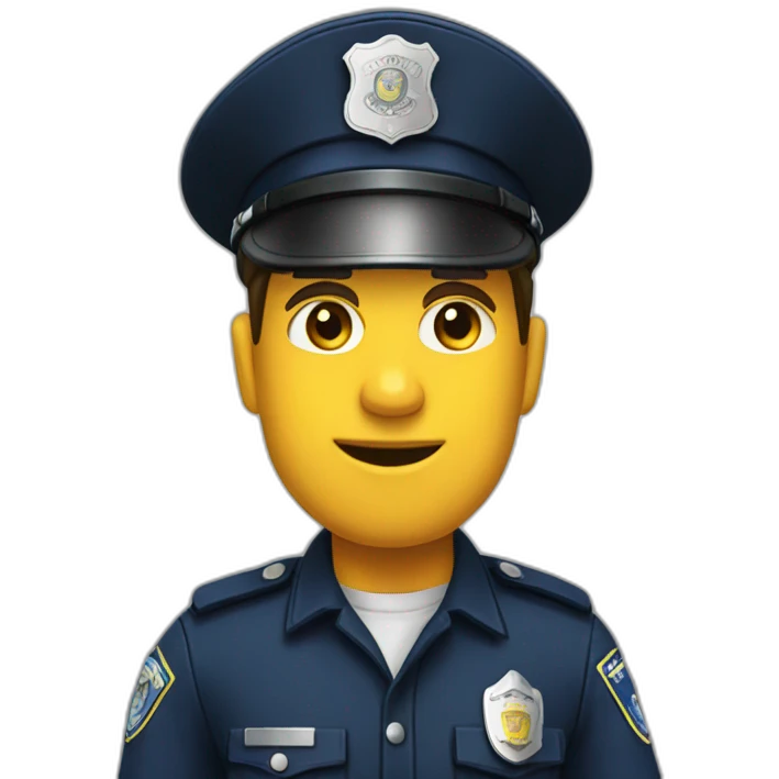 Policía calvo emoji