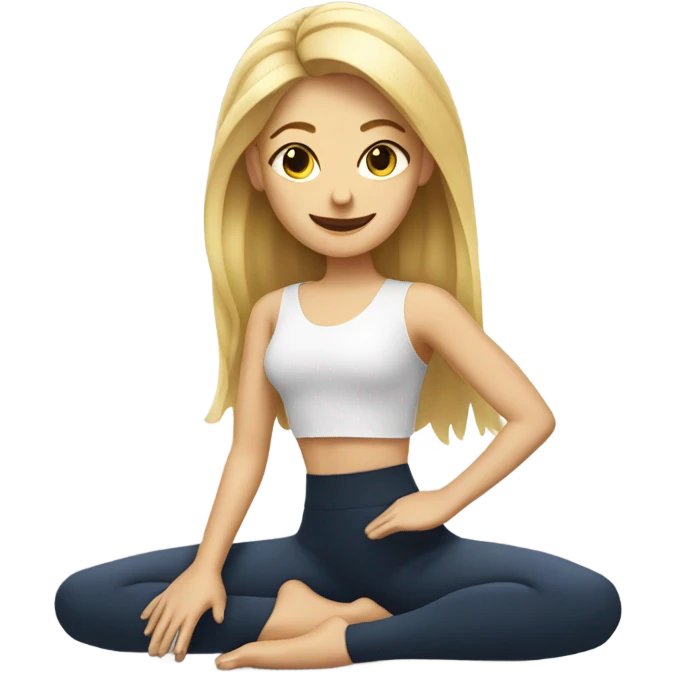 Blonde woman doing splits  emoji