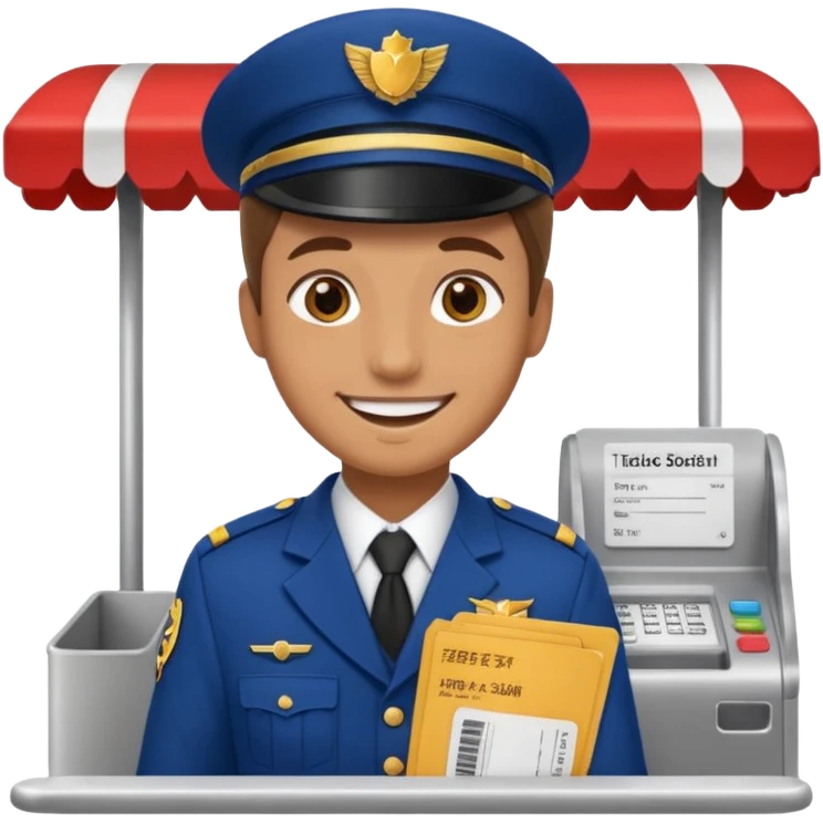 ticket seller at booth emoji