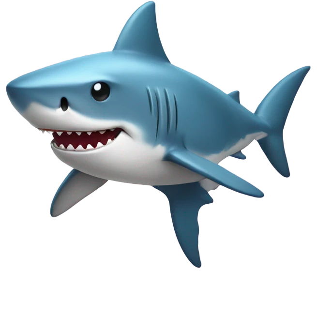 Shark with cheer bow emoji