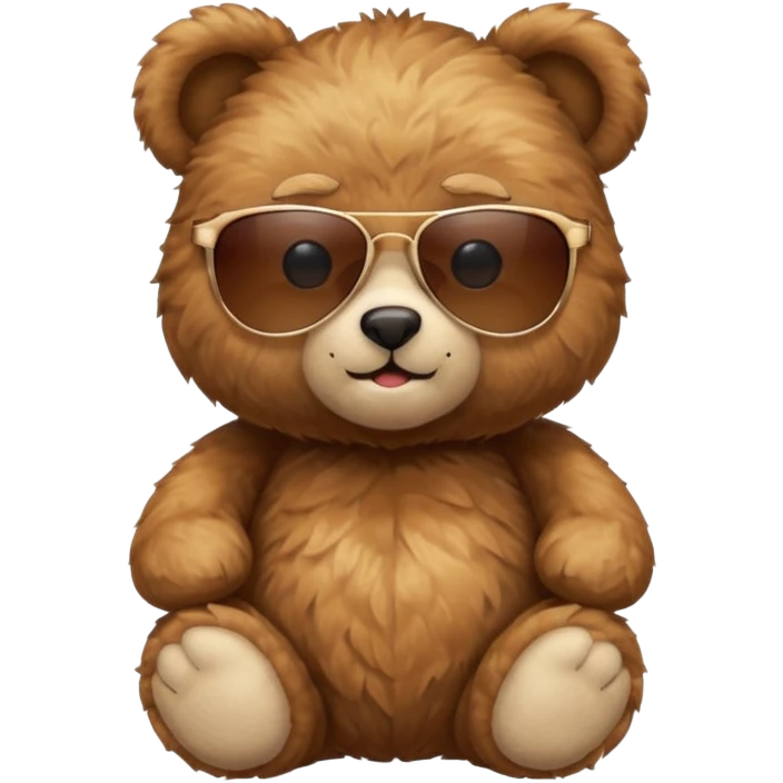 Teddy bear with sunglasses on emoji