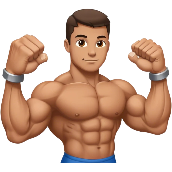 bodybuilder forearm exercise emoji