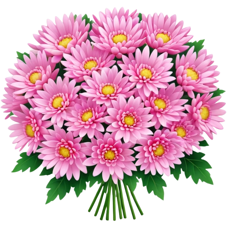 bouquet of pink chrysanthemums emoji