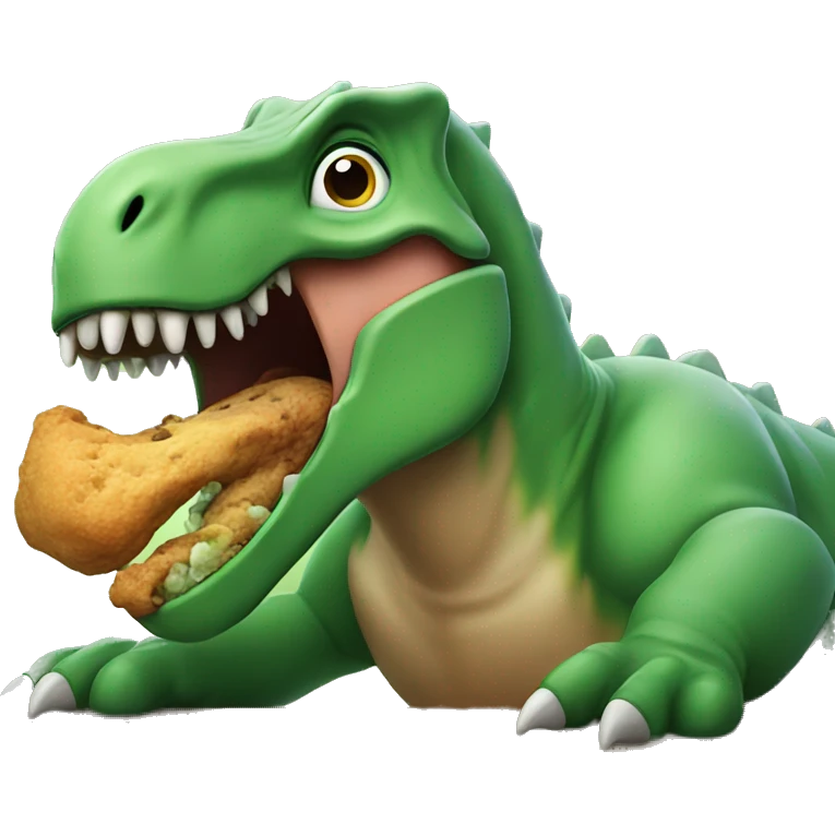 Dinosaur eating  emoji