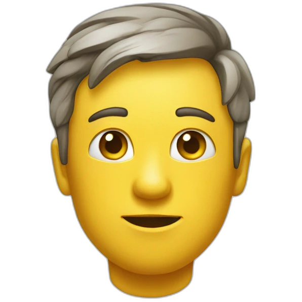 Visage jaune avec une expression du visage qui montre le désespoir emoji