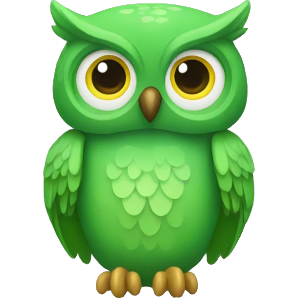 Green owl emoji