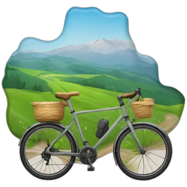Randonneur sur le chemin de compostelle emoji