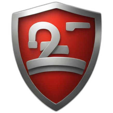 red shield and the VPN word emoji