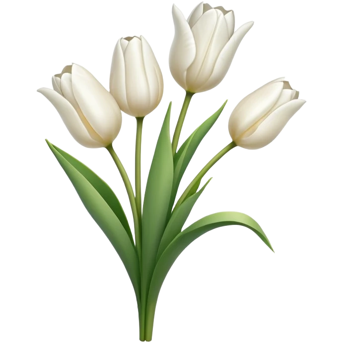 White tulips emoji