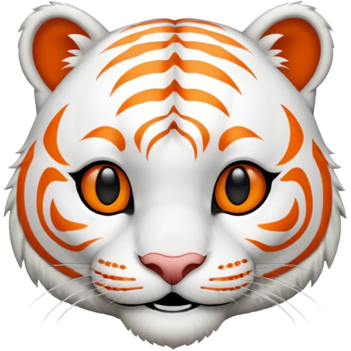 White tiger with a smile emoji