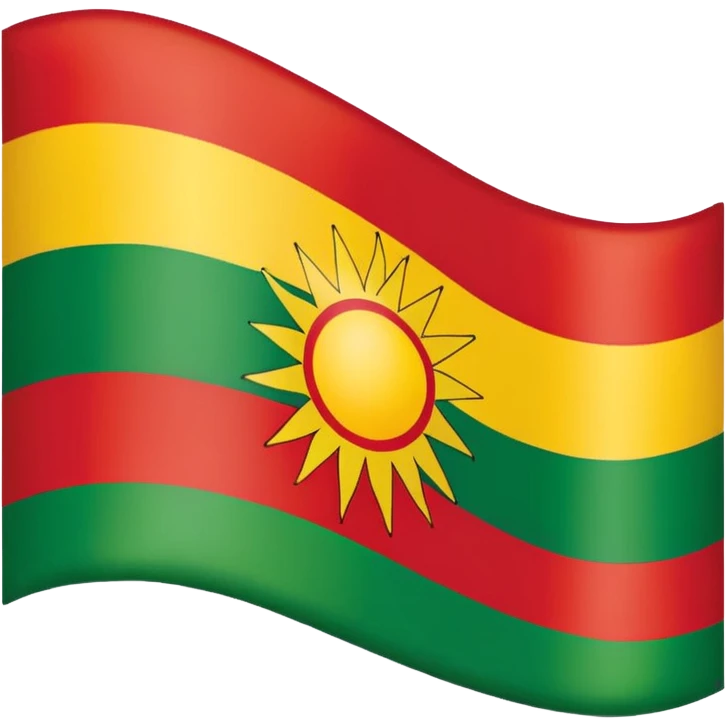 Kurdish flag with this modèle of flag 🇬🇭 emoji