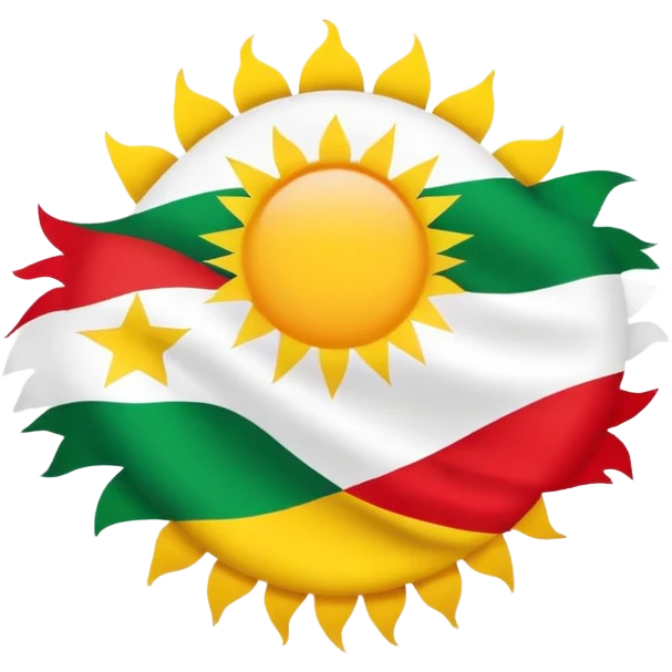 Kurdistan Flagge  emoji