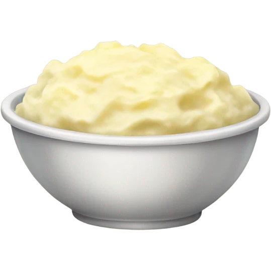 bowl of mashed potatoes with butter emoji