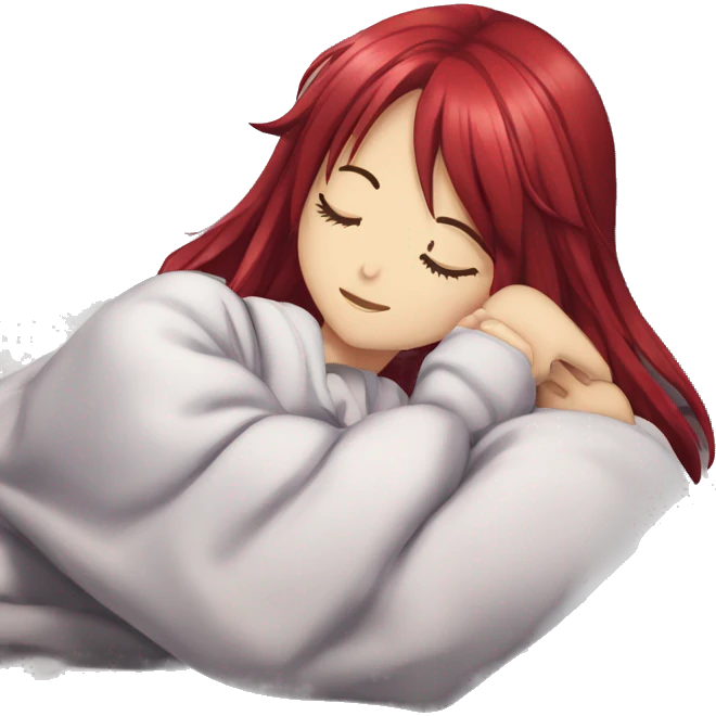 full body Rias Gremory sleeping  emoji