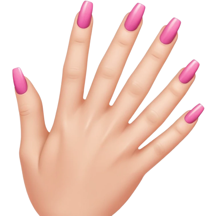 fingers on which nails are painted pink emoji