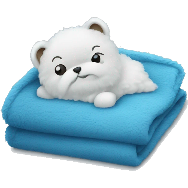 Blue fluffy blanket emoji