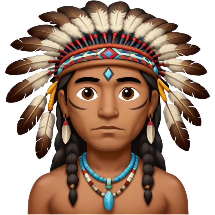 Native Americans man realistic emoji