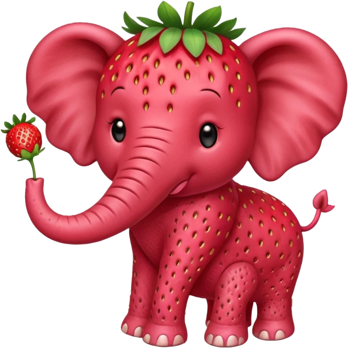 strawberry elephant emoji